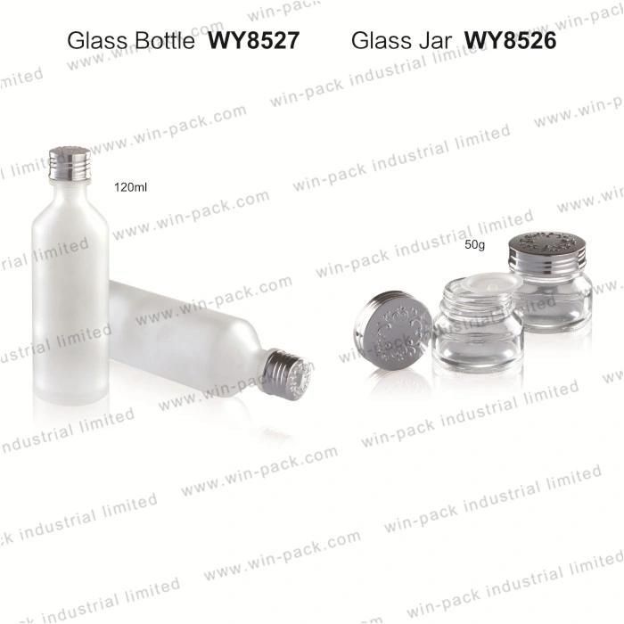 Winpack Frosted Glass Bottle for Cream with Aluminum Cap 120ml