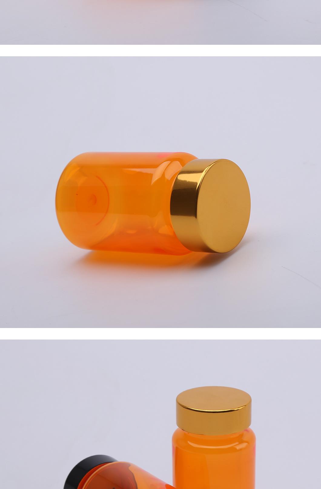 100ml Round Pet Transparent Food Grade Capsule Plastic Packaging Bottle