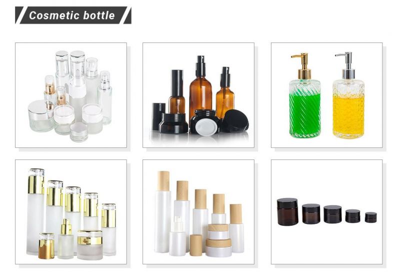 Custom Manufacturer 30ml 50ml 60ml 80ml 100ml Round Flat Skin Toner Frosted Glass Cosmetic Bottle