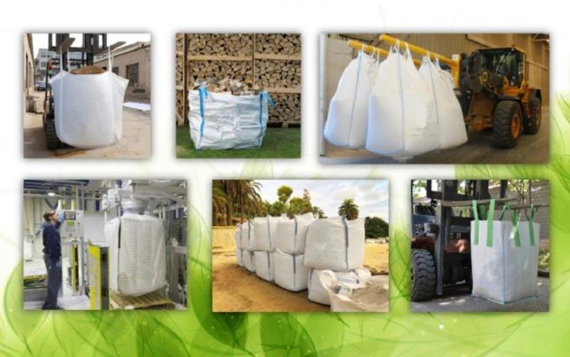 1ton 1000kgs Type B Jumbo Bags Laminated Bulk Bag FIBC Super Sacks with Spout Bottom and 4 Corner Loops