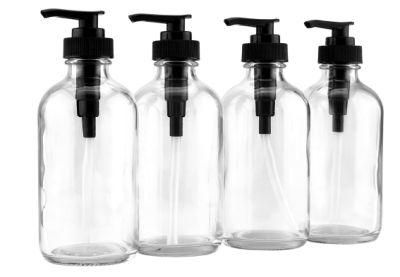 250ml 350ml 500ml Amber Clear Glass Hand Wash Bottle with Pump Lid