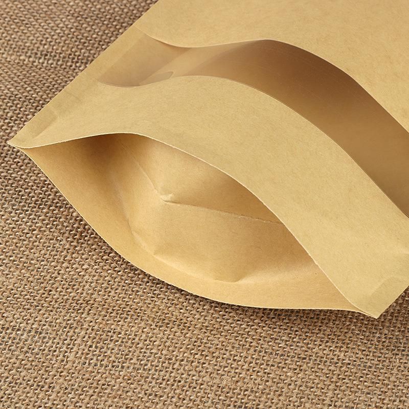 Granola Packing Pouch Kraft Paper Bag with Clear Window