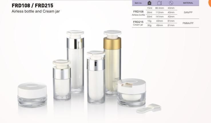 Serum Packaging Cosmetic Emulsions Airless Pump Bottle for Skin Cream