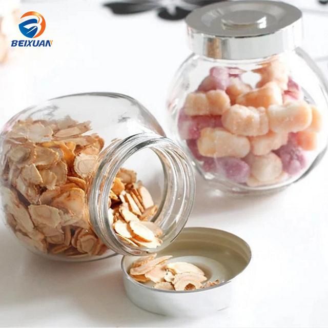 380ml Hot Sale High Quality Storage Flat Drum Glass Jar Spice Jar