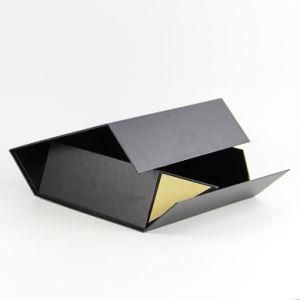 Luxury Cardboard Foldable Black Magnetic Closure Gift Box