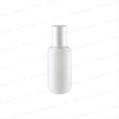 Oblate Shape Painted Blue Color 40ml 100ml 120ml Cosmetic Packaging with White Lotion Pump for Skincare