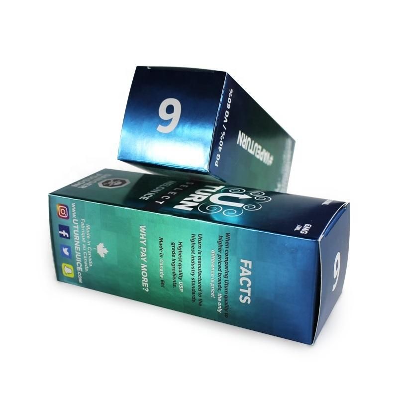 Professional OEM 100ml 60ml 30ml E-Liquid Paper Packaging Box Supplier for Vial Dropper Bottle Package