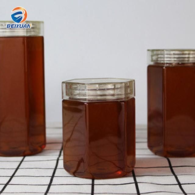 290ml Hexagonal High-Quality Transparent Plastic Honey Jar