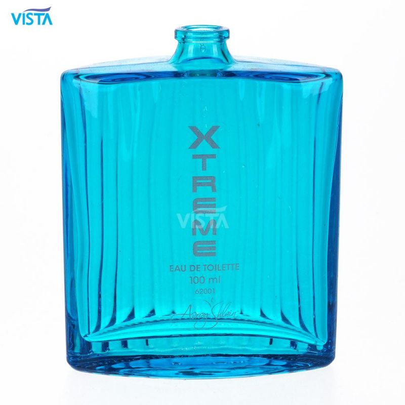 100ml Spray Blue Perfume High Flint Glass Bottle