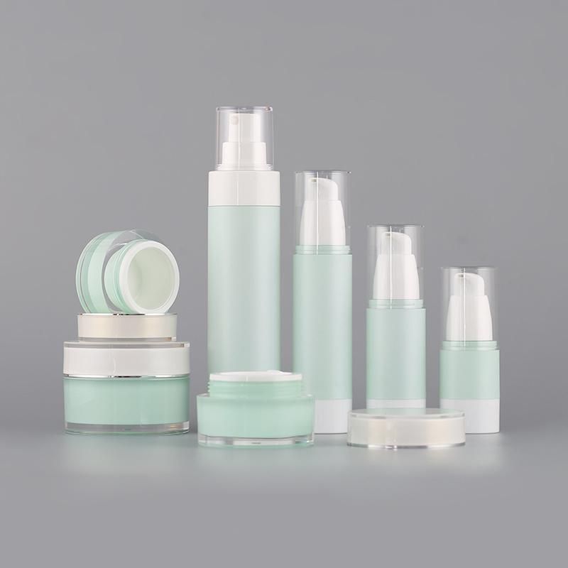 Cheaper Metal Look Airless PP Cosmetic Lotion Bottles for Customized Color