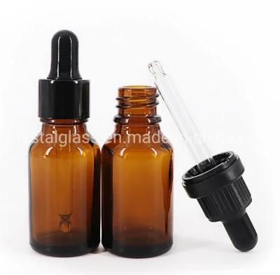 Amber Color Essential Oil Glass Bottles with Dropper Cap