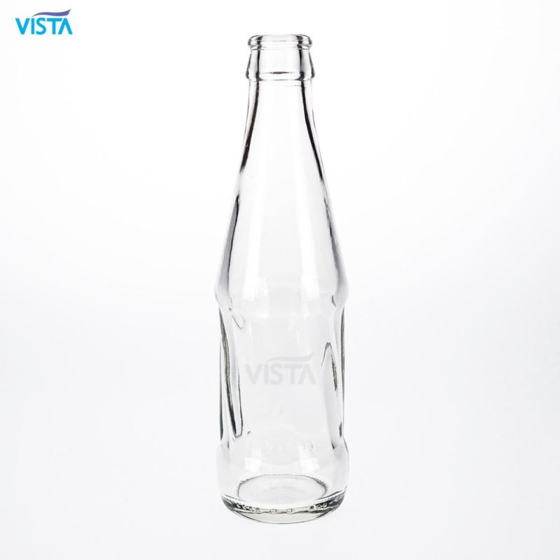 300ml Fruit Juice Clear Normal Flint Glass Bottle Crown Cap