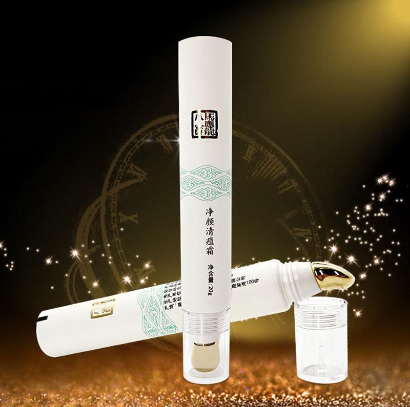 China Factory Price Cosmetic Packaging Eye Cream Tube with Stainless Steel Massage Head