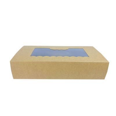 Bakery Boxes with PVC Window for Pie and Cookies Boxes Natural Cake Packaging Accept Craft Paper Box