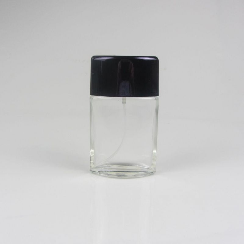 Clear Square Spray Unique Shapes 100ml Glass Refillable Perfume Bottle