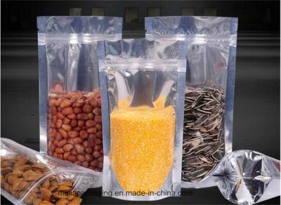 Reclosable Clear 4mil Reclosable Mylar Foil Ziplock Bags Stand up Food Pouches Bags Bulk Food Storage Coffee Candy Zipper Bags