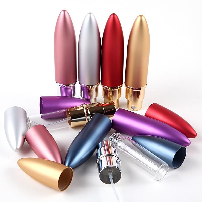 6ml Aluminum Perfume Spray Bottle Lipstick Style Perfume Bottle