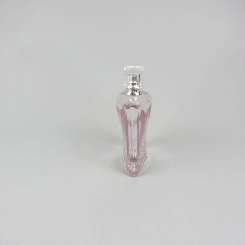 Woman Use Crimping Pump Glass Perfume Bottle 100ml