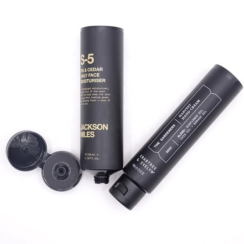 Customized Black PE Plastic Hand Cream Cosmetic Tube