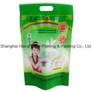 Plastic Compound Printing Food Packaging Handle Bag