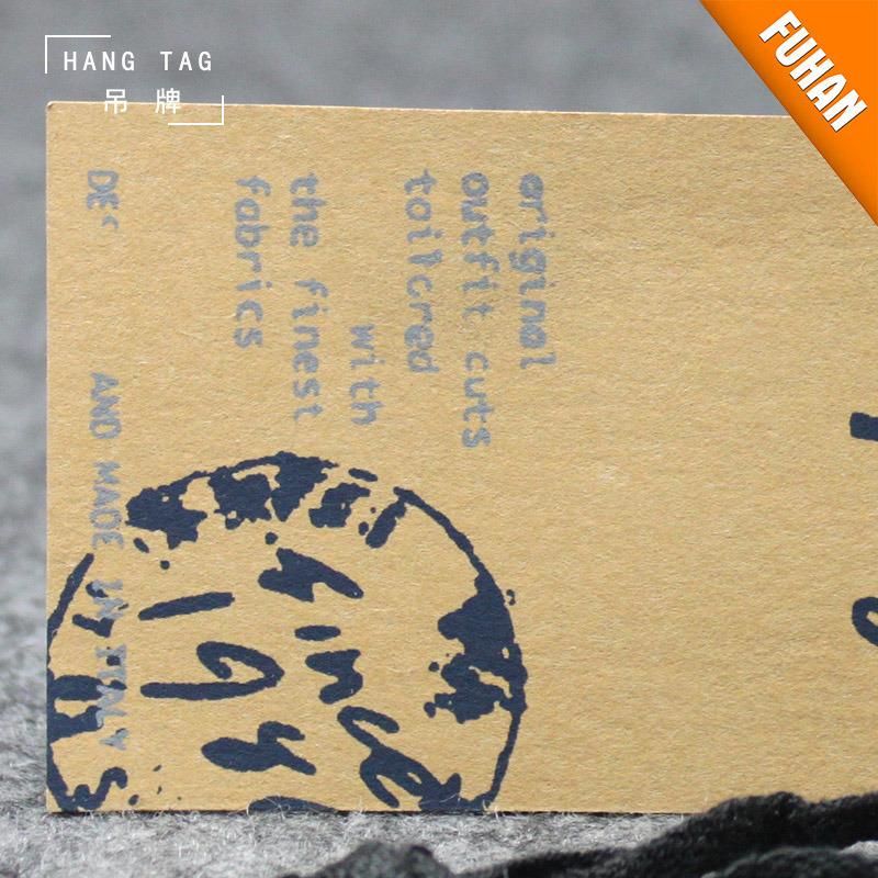 Janes Clothing Fashion Design Printed Kraft Paper Fsc Hangtag