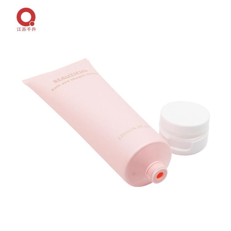 Plastic Squeeze Empty Pink Cosmetic Packaging Tube