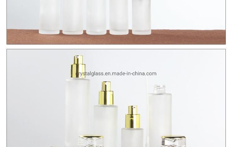 Lotion Bottle in Frosted Glass for Cosmetic Oil and Essence Use