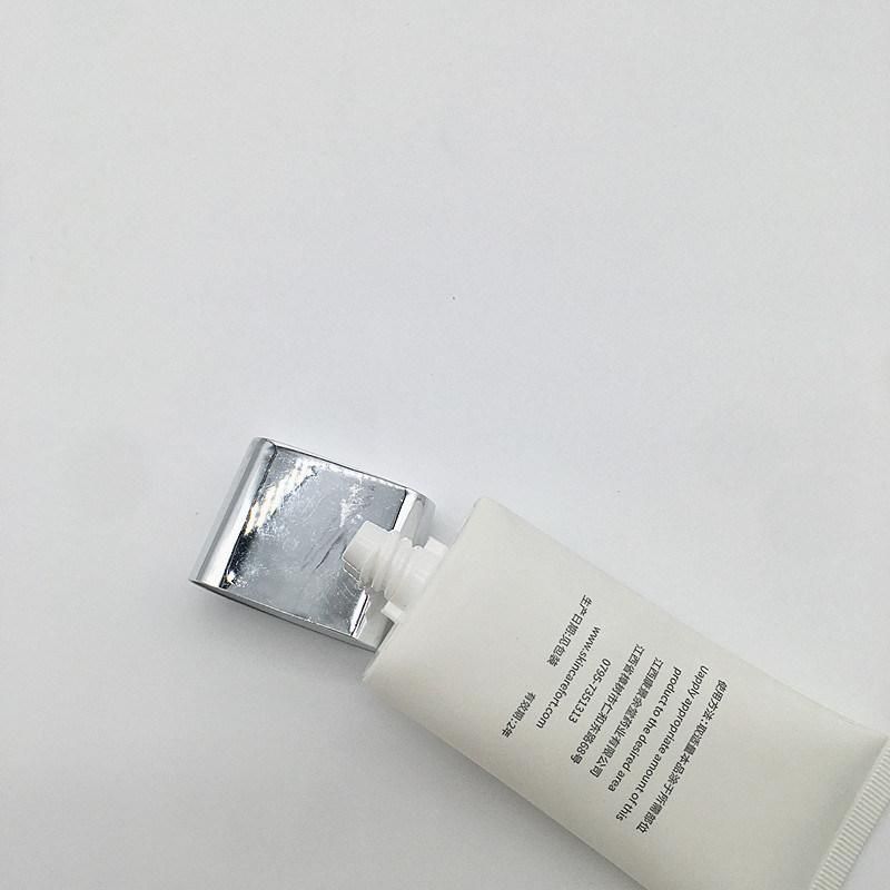 Body Skin Care Cosmetic Tube with Silver Plated Screw Cover