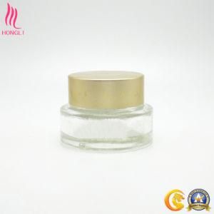 Round Glass Translucent Cosmetic Cream Container