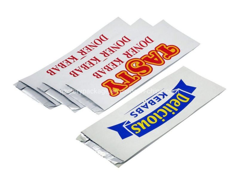Aluminium Foil Lined Food Packaging Kebab Paper Bags