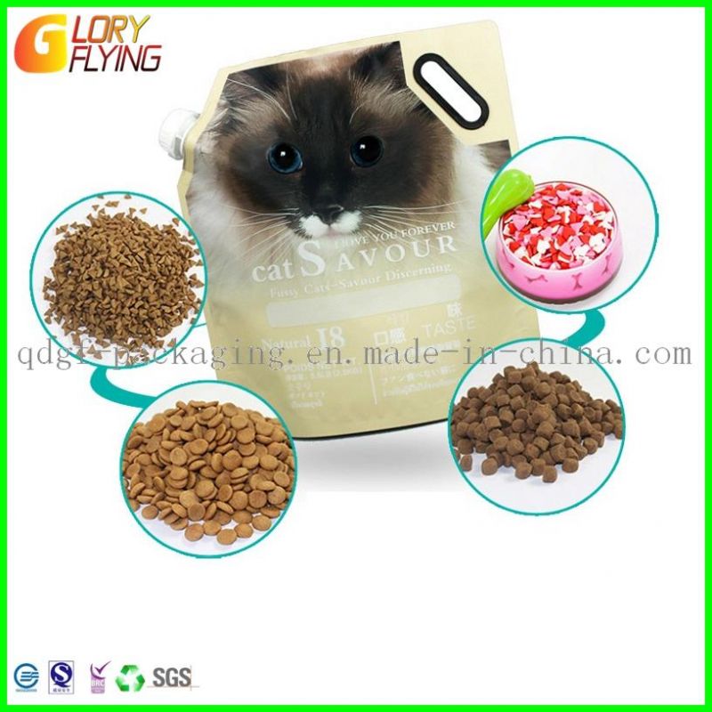 Pet Food Bag with Flat-Bottom Style/Slider Zipper Bags /Plastic Bag Food Packaging