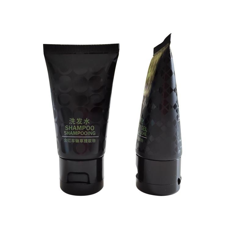 Body Lotion Packaging Black Soft PE Plastic Squeeze Cosmetic Tube