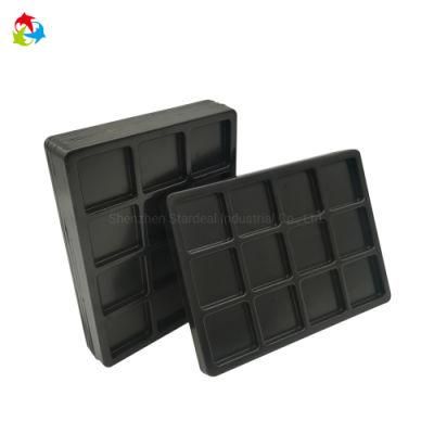 Black PS Insert Cavity Cookie Chocolate Plastic Tray