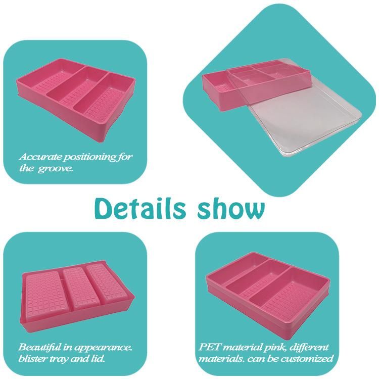 Customized Pink Plastic Blister Tray
