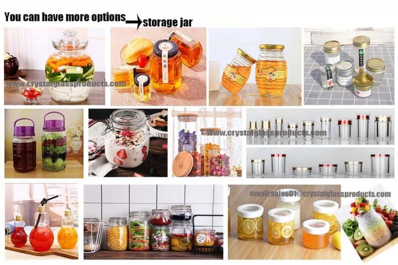 2kg Lead-Free Sealed Pickle Transparent Glass Pots in Kitchen / Large Capacity Glass Pot