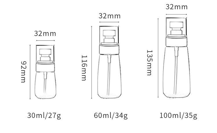 Wholesale Portable Cosmetic Packaging Plastic Pet Bottle for Cosmetic Liquid