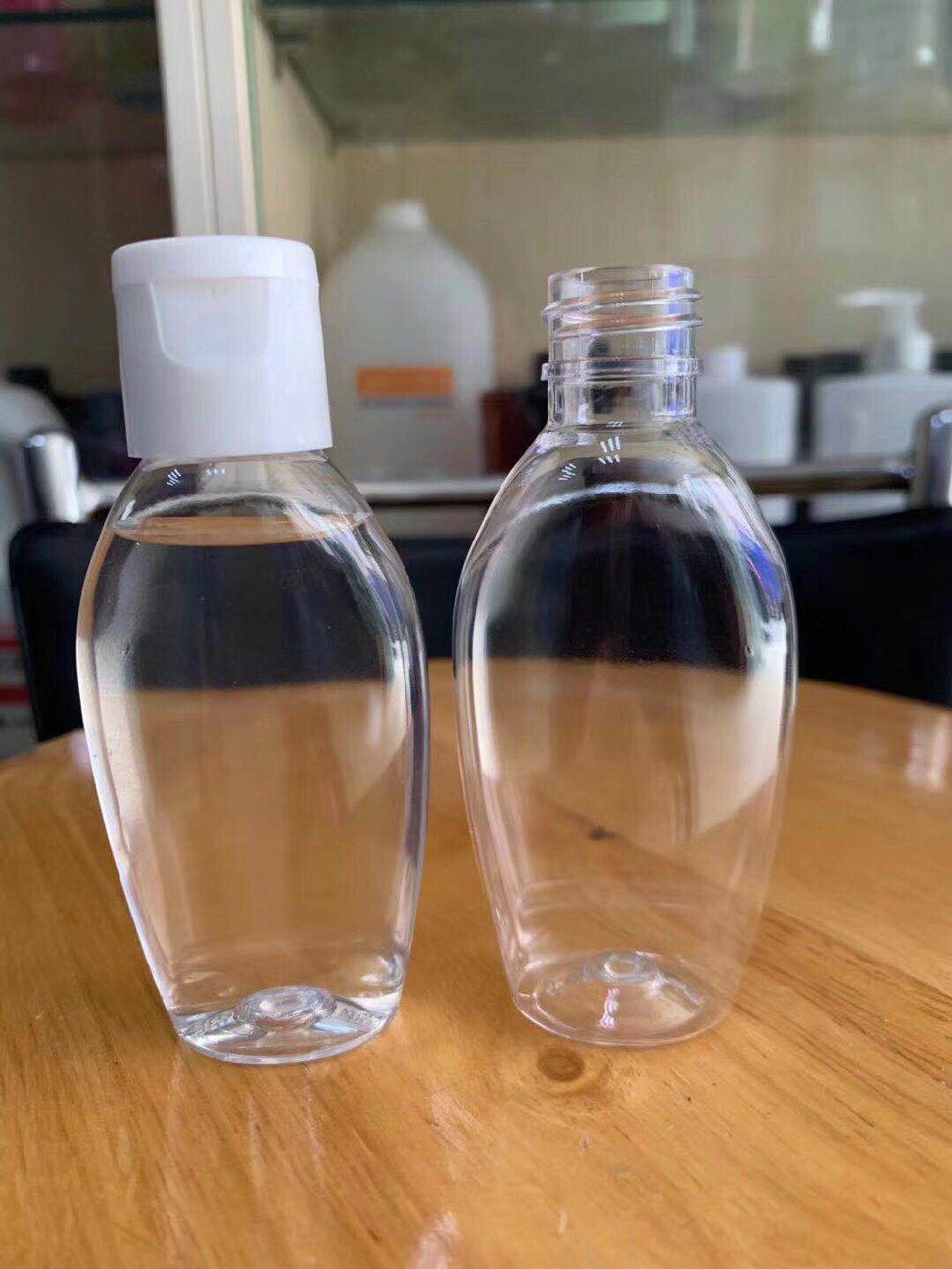 50ml 60ml 100ml Clear Hand Sanitizer Pet Bottle with PP Screw Cap