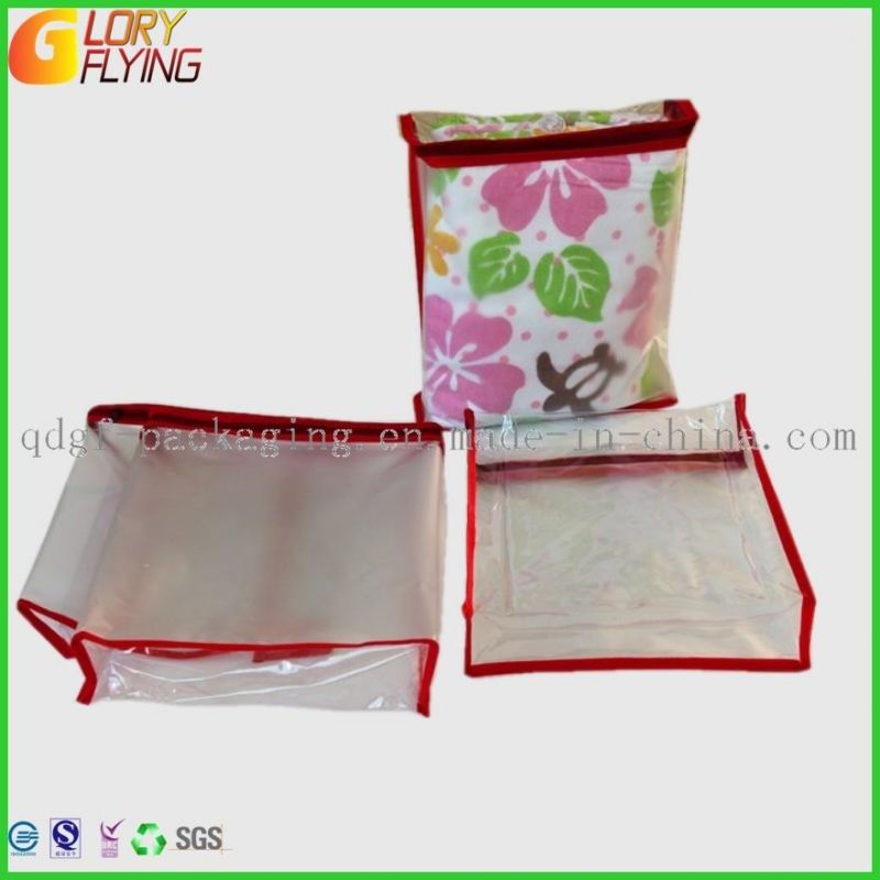 Plastic Bag Non-Woven PVC Bag with Zipper for Packing Towel.