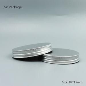 89mm Aluminum Silver Jar Cap for Plastic Container Bottle