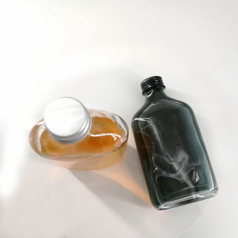 Flat 200ml Cold Brew Coffee Whiskey Vodka Beverage Juice Glass Bottle