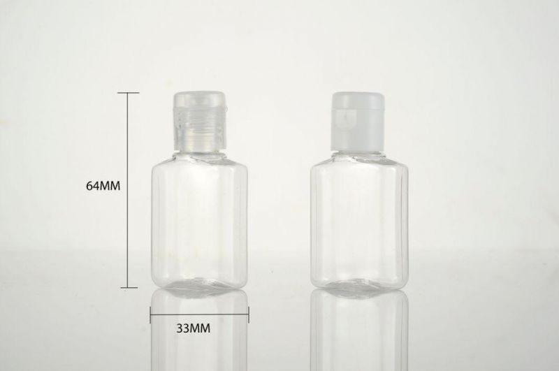 20ml Plastic Pet Square Bottle with Flip Lid