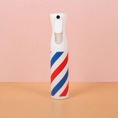 300ml Pet Continuous Fine Mist Spray Bottle W/Decorative Pattern for Barber