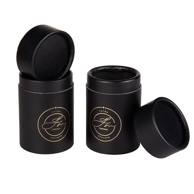 Firstsail Luxury Hot Stamping Cosmetic Cylinder Paper Tube Private Label 15ml Single Essential Oil Packaging Box Glass Bottle