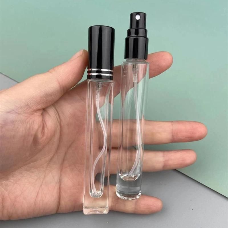 10ml Glass Fine Mist Spray Bottle Empty Cosmetic Jars DIY Vial Essential Oil Perfume Sample Sprayer Atomizer with Black Cap