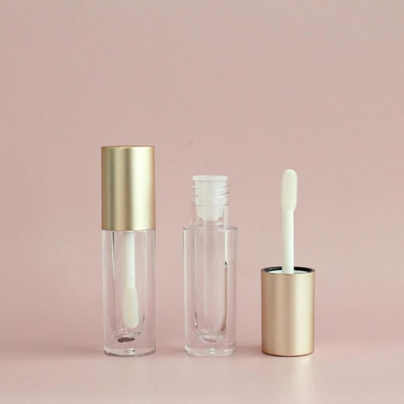 Matte Gold Lip Gloss Containers Tube 3ml Cosmetic Tubes