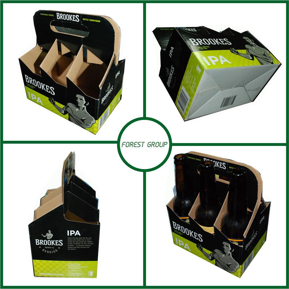 6 Beer Bottles Packaging Carrier Box