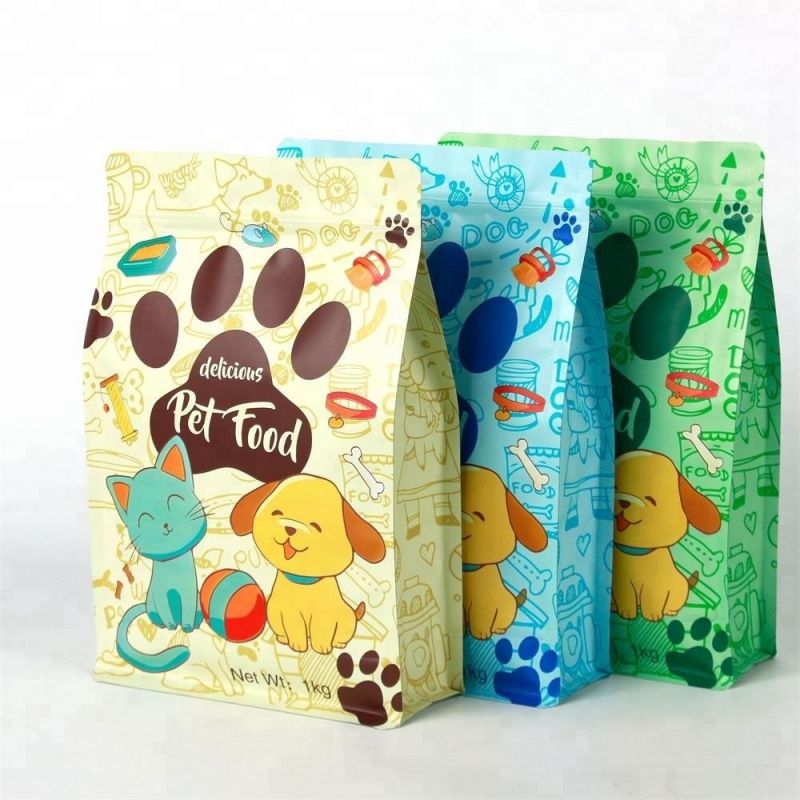 Top Zip Plastic Pet Food Bag Custom Food Packaging Bags