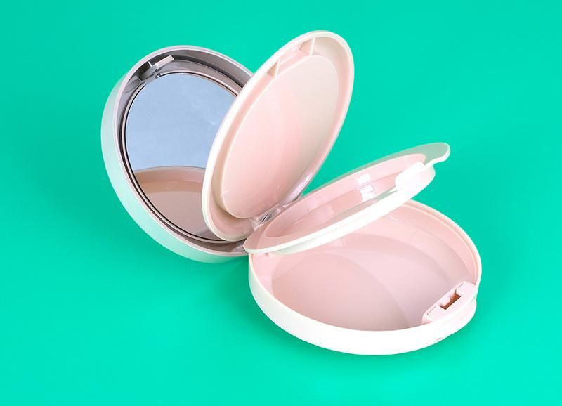 59mm Pan Elegant Pressed Powder Compact Container Box Wholesale Cosmetic Compact Mirror Case Empty Compact Powders Containers