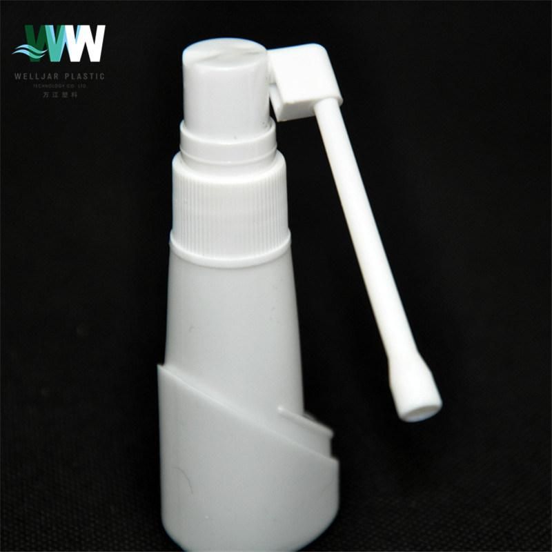 25ml Pharmaceutical Packaging White HDPE Empty Plastic Nasal Spray Bottle