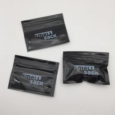 Self Sealing Edible Cookies Black Packaging Zipper Stand up Pouch Logo Mylar Laminated Plastic Bags